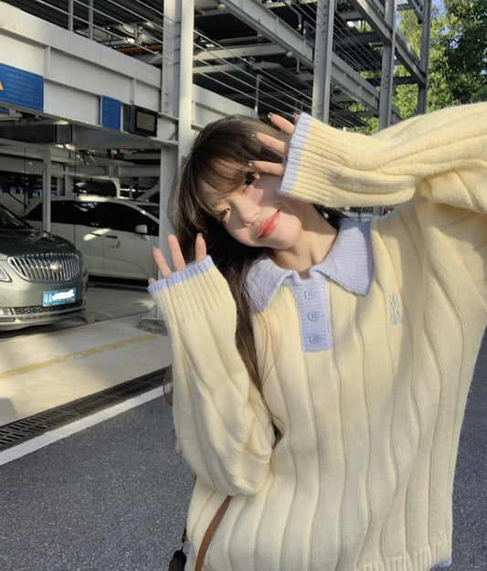 Women's Preppy Style Sweater