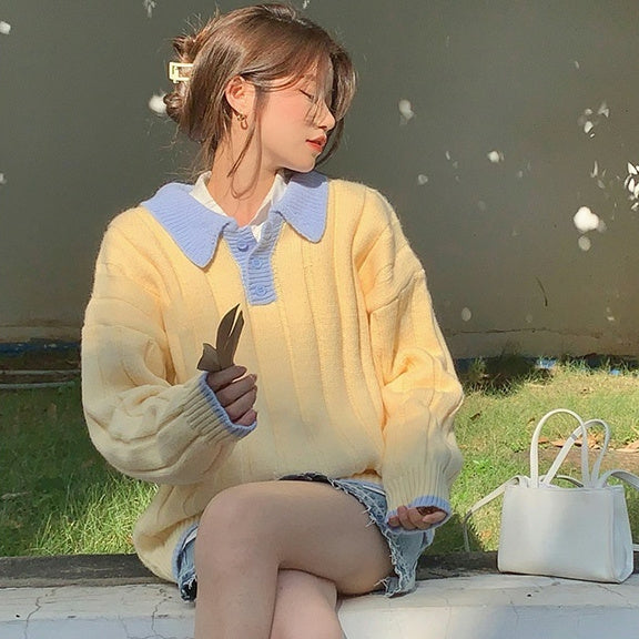 Women's Preppy Style Sweater