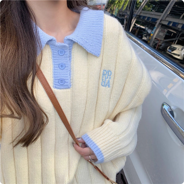 Women's Preppy Style Sweater