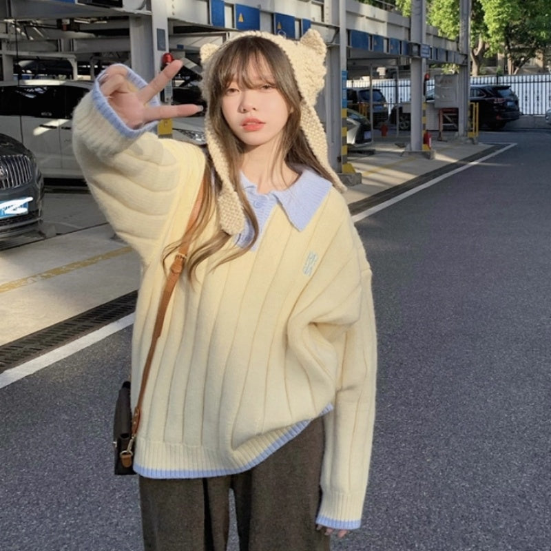 Women's Preppy Style Sweater